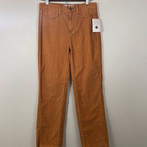 Free People Sz 26R Aces High Straight Leg Cord Pants NWT